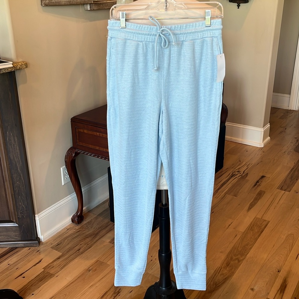 Baby Blue Joggers Comfy Sweatpants Elastic Drawstring